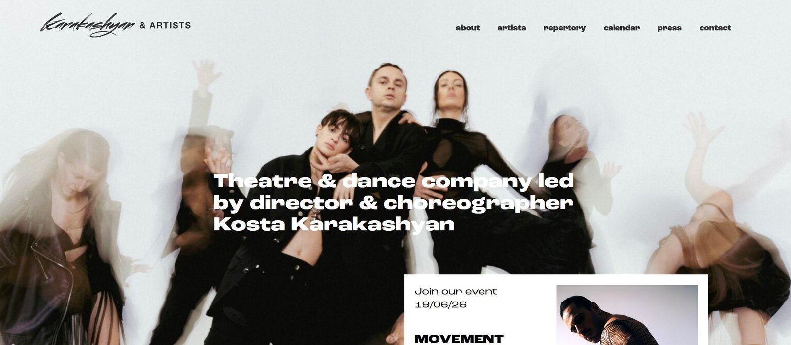 karakashyanandartists.com screenshot
